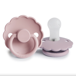 FRIGG Daisy - Round Silicone 2-Pack čiulptukai - Baby Pink/Soft lilac
