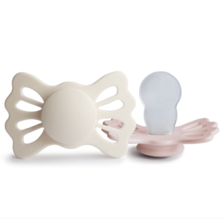 FRIGG Lucky - Silicone 2-Pack simetriniai čiulptukai - Cream/Blush