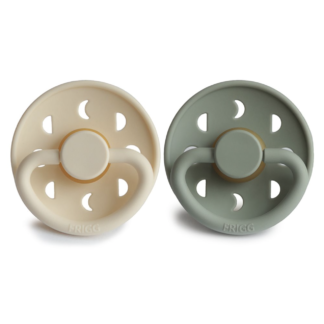 FRIGG Moon Phase - Round Latex 2-Pack čiulptukai - Cream/Sage