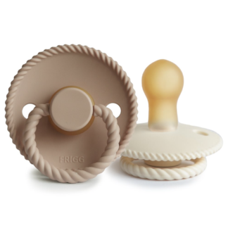 FRIGG Rope - Round Latex 2-Pack čiulptukai - Cream/Croissant