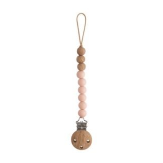 Mushie Pacifier Clips Eva Blush