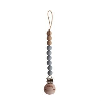 Mushie Pacifier Clips Eva Stone