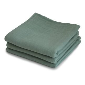 Mushie rankšluostukai 3-pack Roman Green