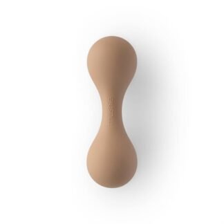 Mushie Silicone Baby Rattle Toy - Natural