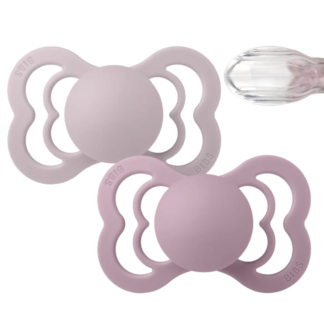 Supreme silikoniniai čiulptukai 2 Pack - Dusky Lilac/Heather